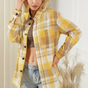 XXL Yellow Plaid Button Up Patch Pocket Shirt
